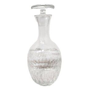 VTG Atlantis Sonnet Clear Cut Crystal Vertical Striped Wine Decanter W/ Stopper